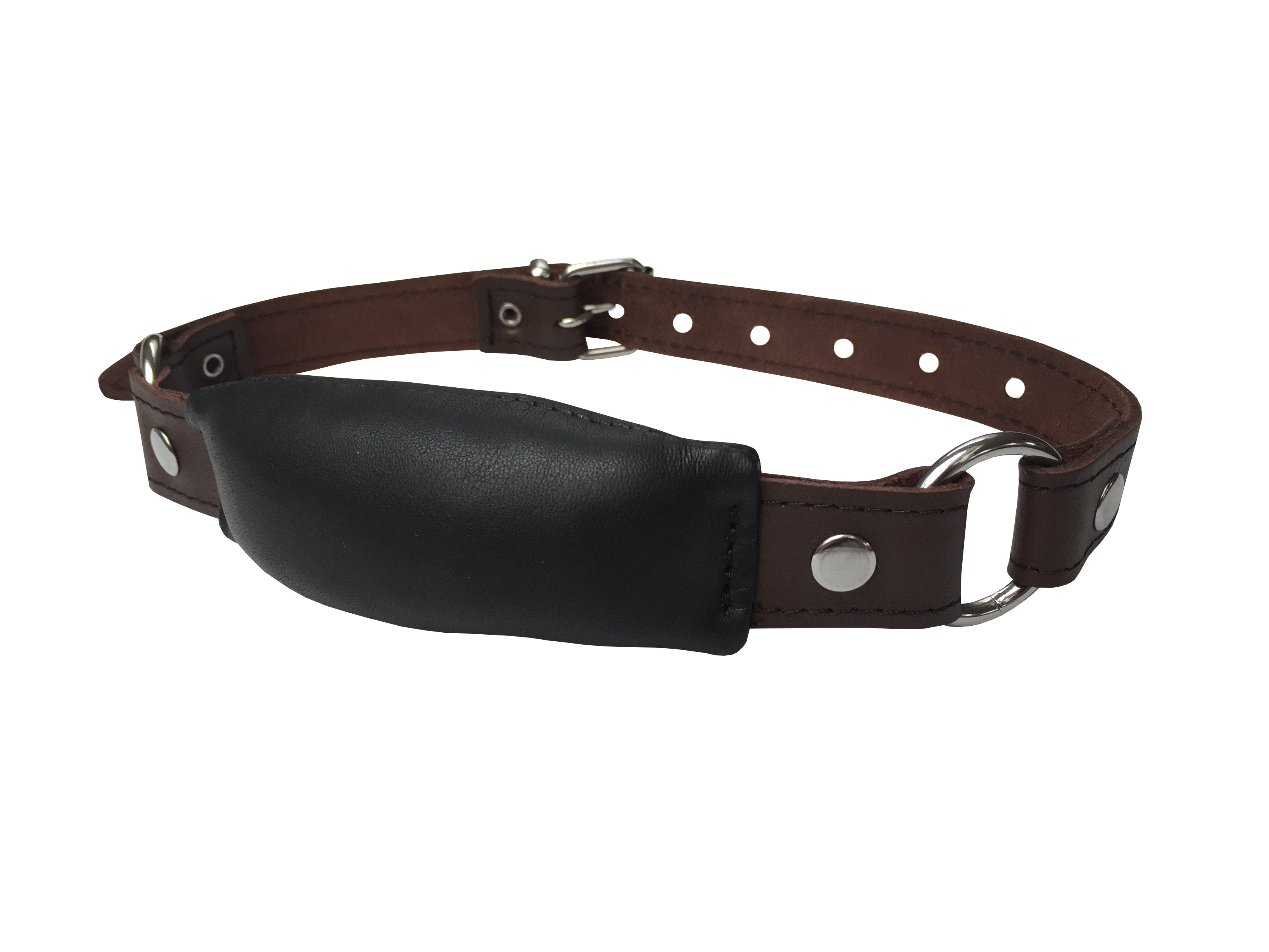 Ledermundknebel " Bananenform" Braun