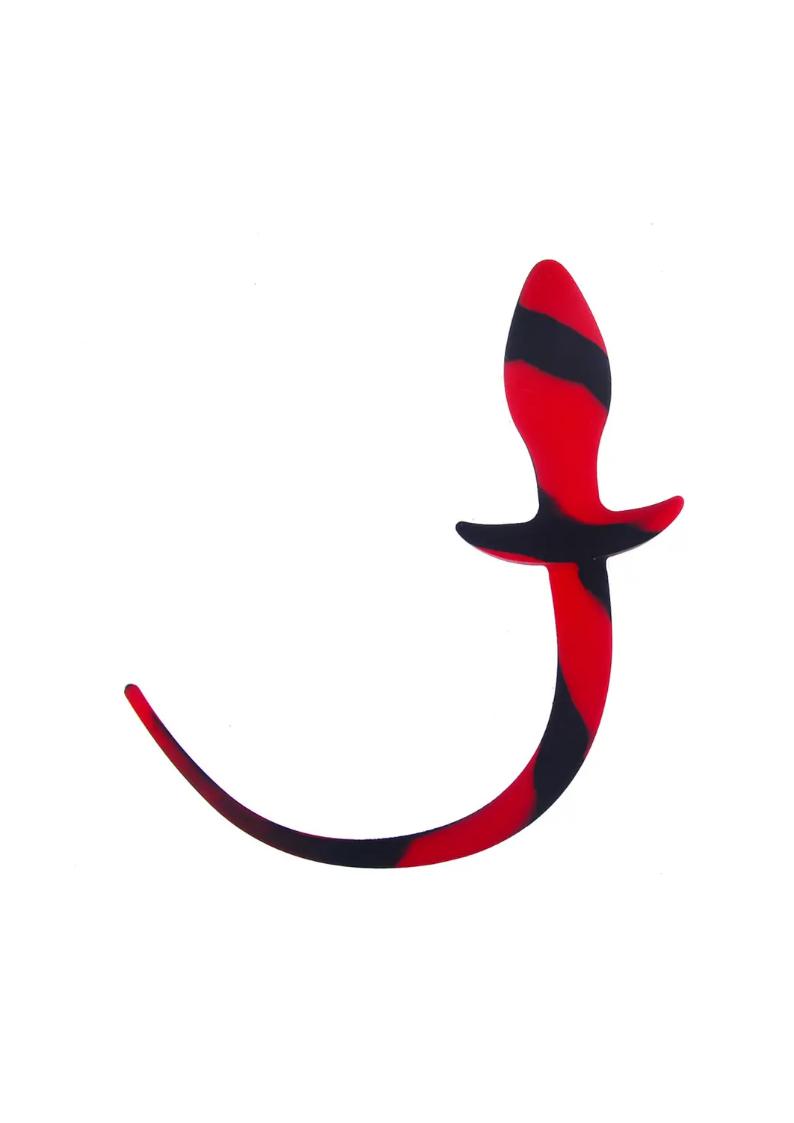 Dog Tail Plug - Schwarz oder Rot/Schwarz