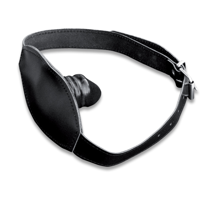 Ledermundknebel mit Latexdildo(innen)