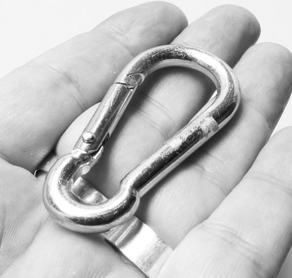 Karabinerhaken silber - 6x60mm - Pack-of-4