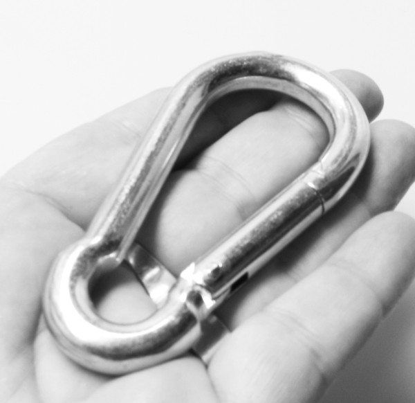 Karabinerhaken silber - 9x90mm - Pack-of-2