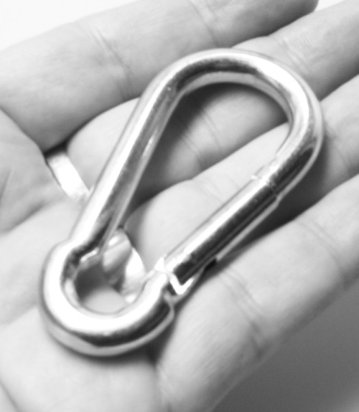 Karabinerhaken silber - verschiedene Größen - 4-12mm!