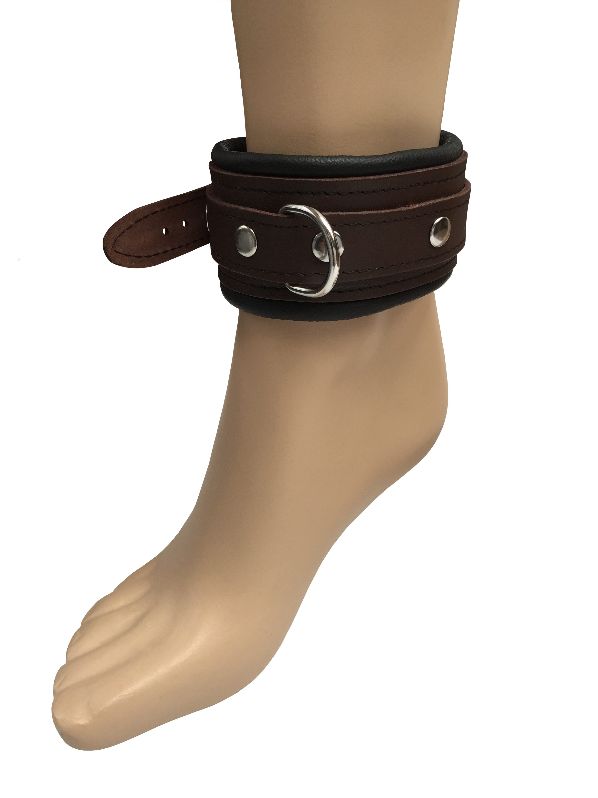 Leder Fussfesseln braun