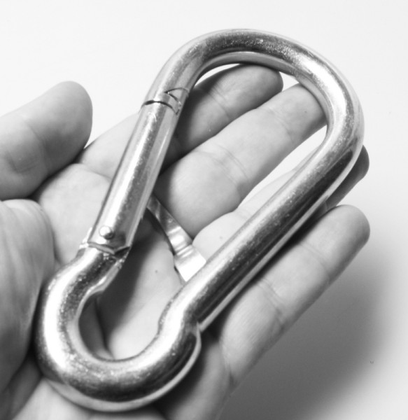 Karabinerhaken silber - 12x140mm - Pack-of-2